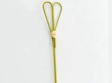 ไม้จิ้มไม้ไผ่ หัวใจ 9ซม. - เขียว (1*100)