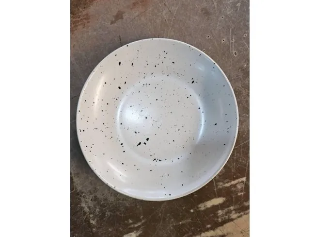 จานกลม 8 นิ้ว ไข่นกสีขาว