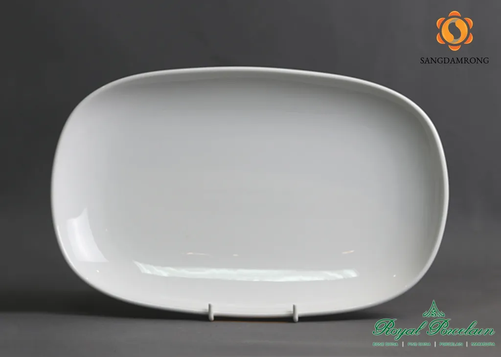 #P0245 w/w จานเปลเหลี่ยม 27cm. (1*12)