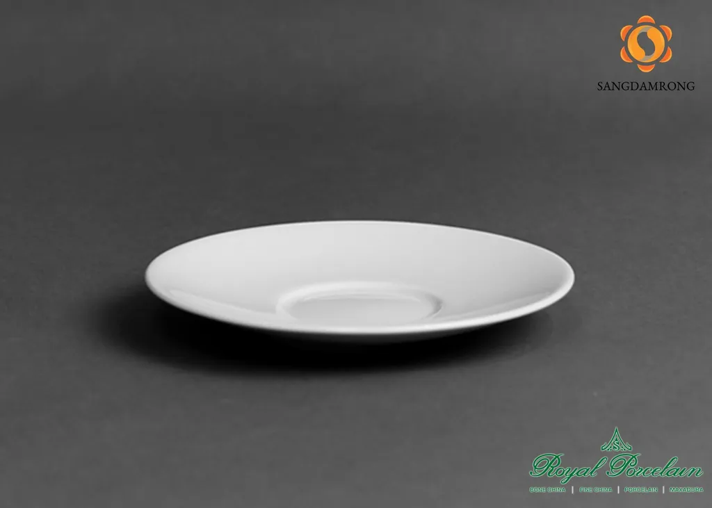 #P0315 w/w จานรองถ้วยเอสเพลสโซ่ 12cm. (1*12*72) (คู่#P0314)