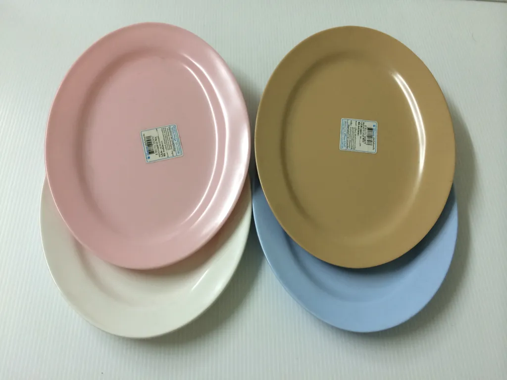 P915-8.5 จานเปล ชมพู (1x12)