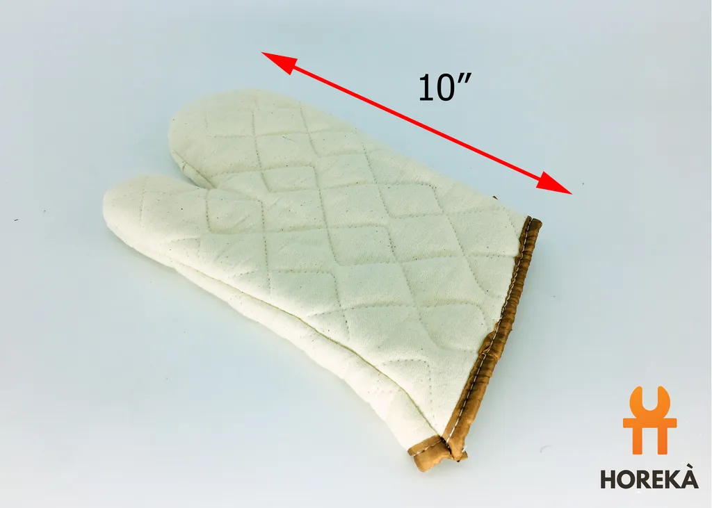 ถุงมือสีครีม M 10"