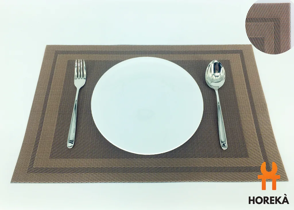 PM010125-3 เสื่อรองจานกรอบคู่ แดง (30*45ซม.) NX-SK03