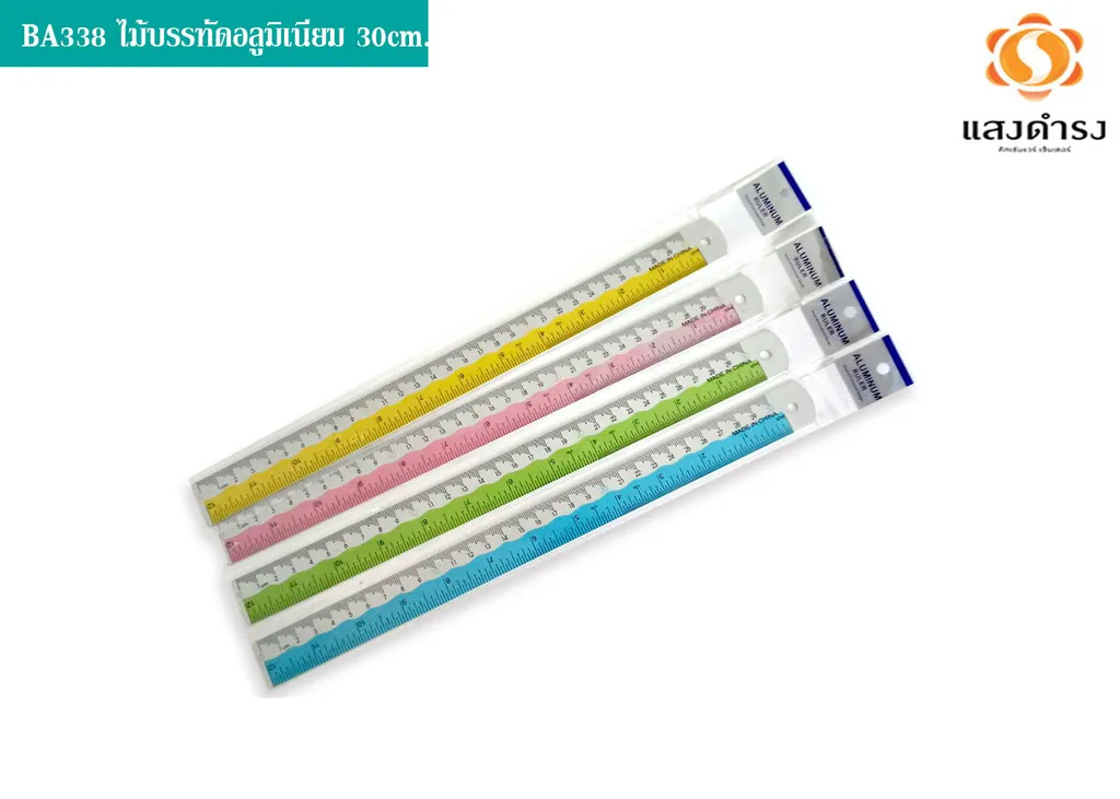 (D) BA338 ไม้บรรทัดอลูมิเนียม 30cm.