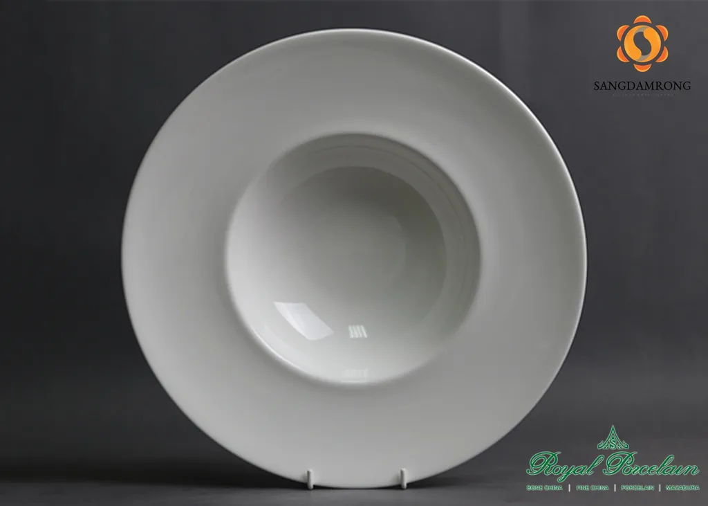 (B) #N0267 จานลึก 27.5 ซม. (York/Bonechina)