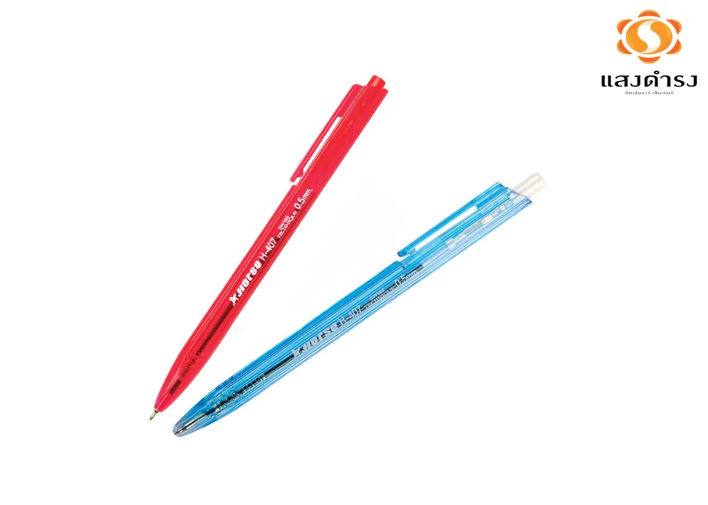 H-407 ปากกาลูกลื่น ตราม้า (1x4)