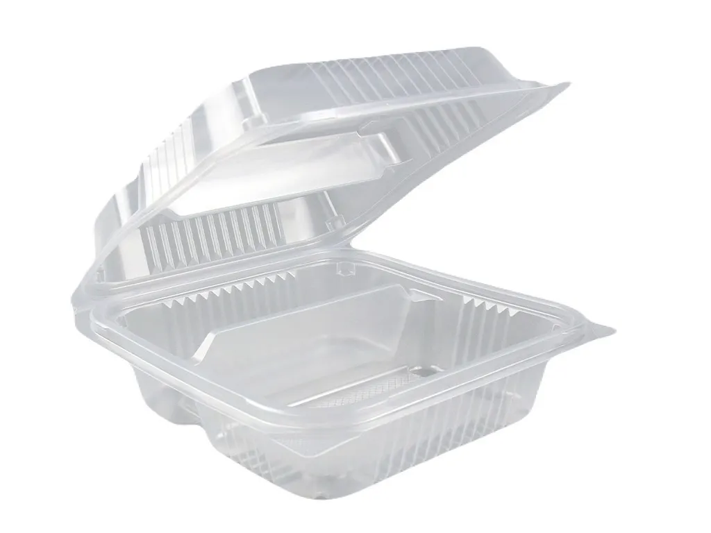 JT-B512 กล่องใสใส่อาหารPPฝาติดกับตัว 2ช่อง 1000ml.(1*25*24)