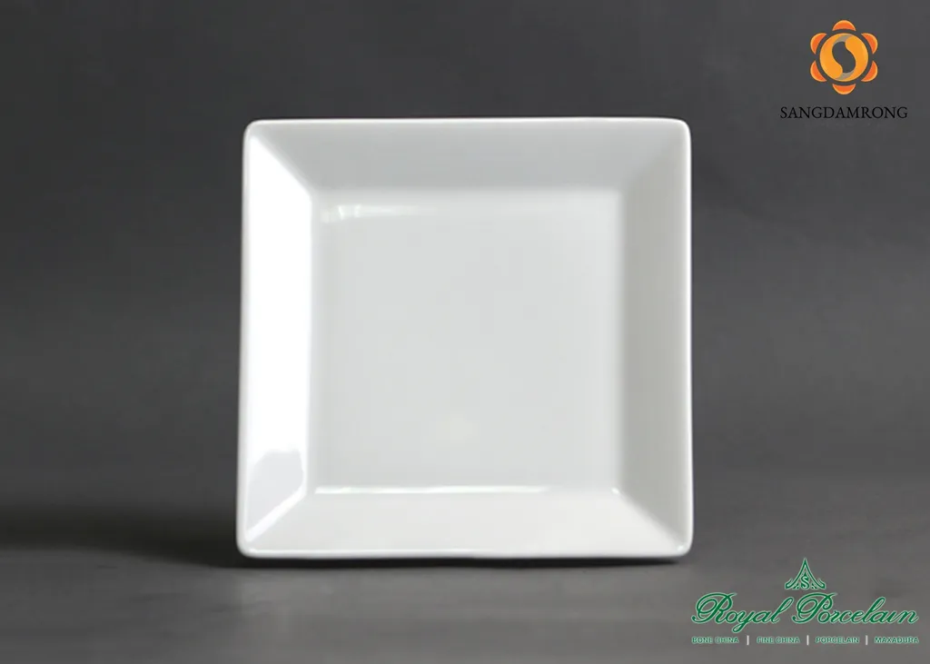 #P4169 w/w จานเหลี่ยม 12.5*12.5cm. (1*12*72)