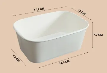 ถ้วยสี่เหลี่ยมคราฟท์ 1000 มล.(1*25*12)