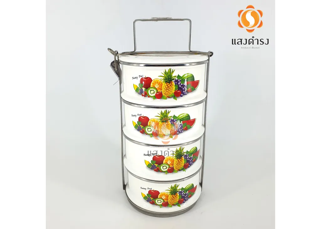 14/4 ปิ่นโตเคลือบดอกขามิเนียม