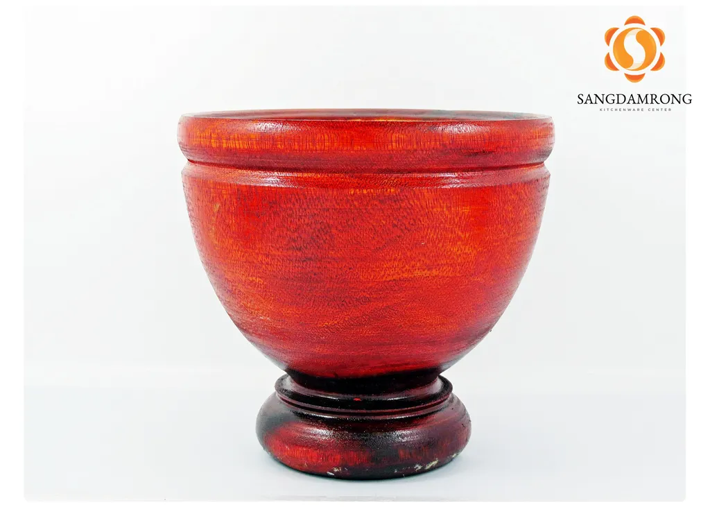 ครกส้มตำไม้แดง 8"