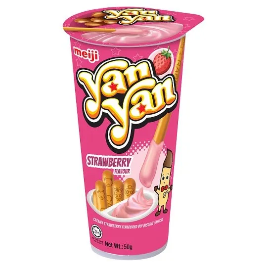 เมจิ ยันยัน สตรอเบอร์รี่ ครีม สแน็ค 50 ก. (1*10)