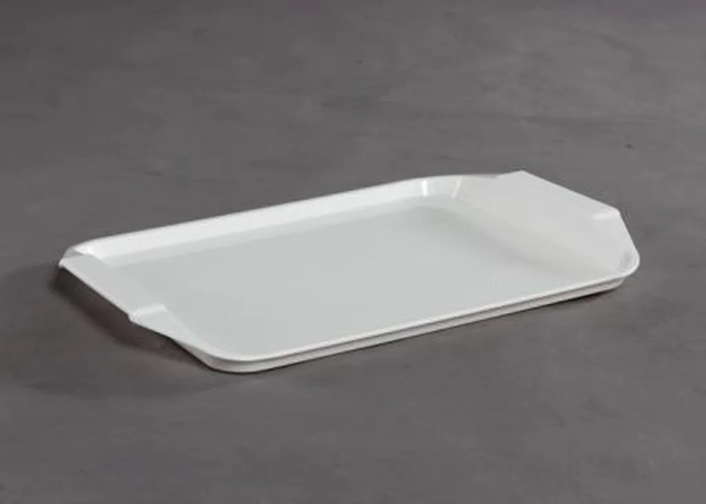 T128 สีขาว ถาดเสริฟเหลี่ยม ABS (12*17")