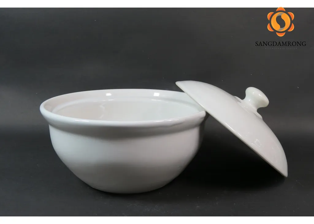 ชามซุป+ฝา5"ขาว