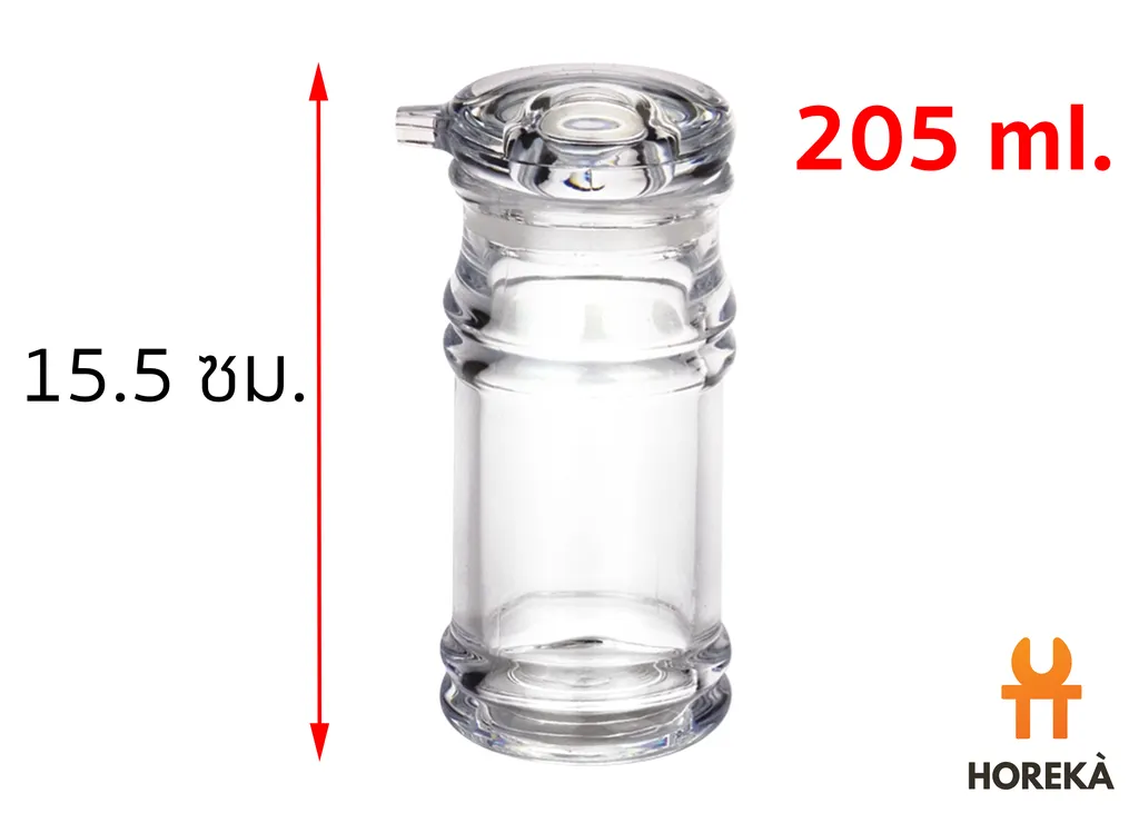 ขวดเครื่องปรุงอะคริลิคกลมใส #8108 (D6.5*15.3ซม.) (1*72)