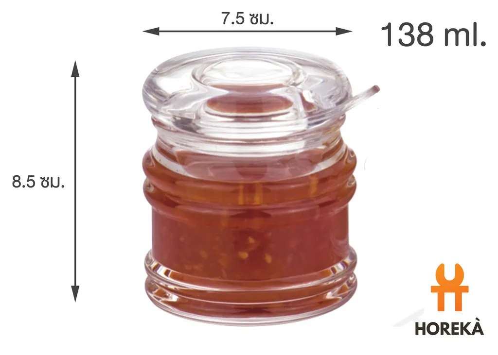 โถน้ำตาลอะคริลิค #8045 (H8.5*7 ซม.) (1*72)