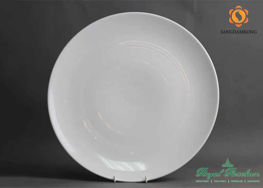 #P1635 w/w จานใบบัว 31cm. (1*12)