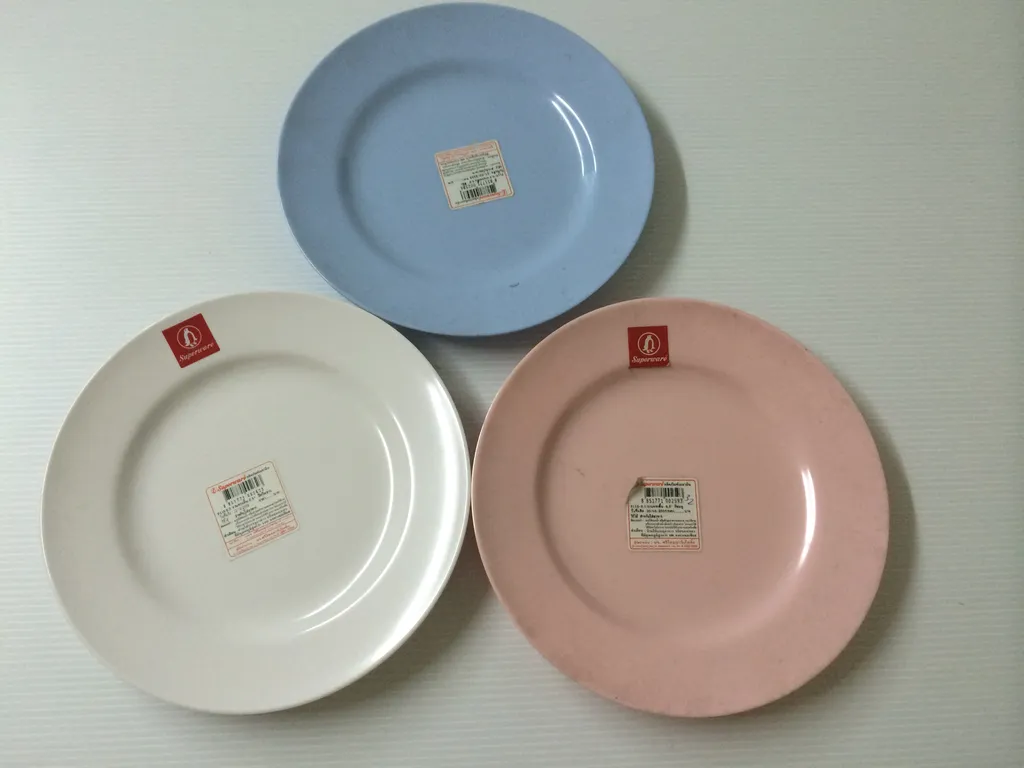 P116-6.5 จานทรงตื้น 6.5" ฟ้า (1x12)