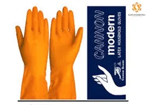 ถุงมือส้มตราห่าน (M)