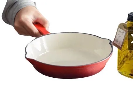 ZB-SD012 กระทะกลม เคลือบ สีแดง (26*5cm)