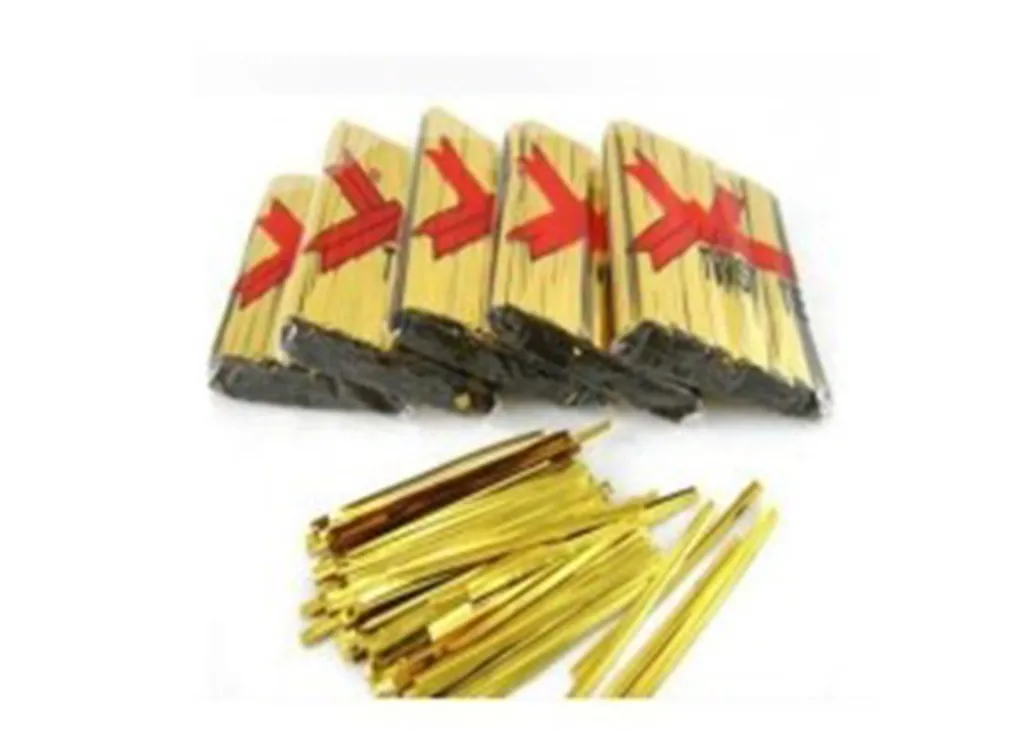 ลวดมัดปากถุง สีทองี10cm.(1*500)