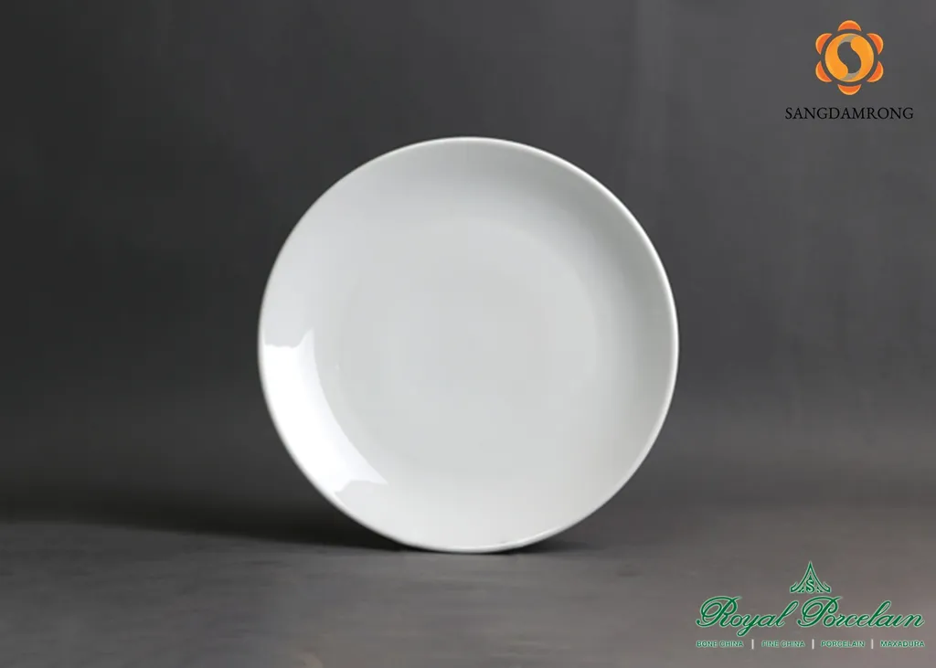 #P4056 w/w จานใบบัว 20.5cm. (1*12*48)