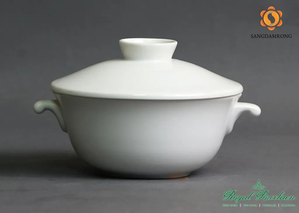 #P4071/L w/w ชามหูฉลาม+ฝา 0.3L. (1*12*48)