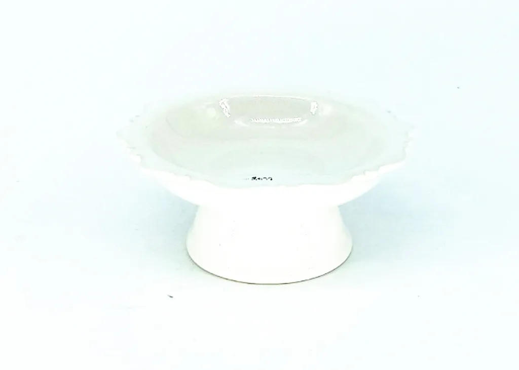 พานเชิง 3" สีขาว