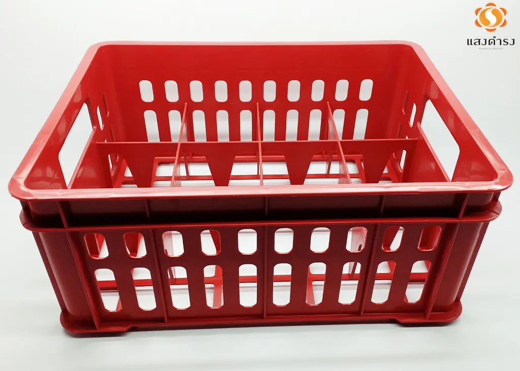 ลังแก้วเตี้ย 121COPO 12ช่องสีแดง