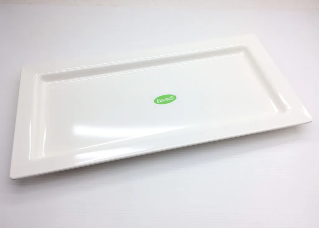 T829-14 ถาดสี่เหลี่ยม 7*14" ครีม