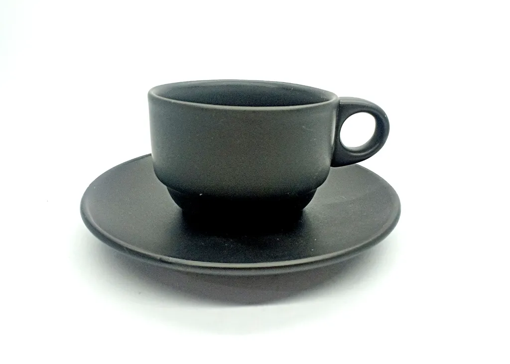 ชุดกาแฟดำ จุ 155 mlปาก8.5ซมสูง6ซมจาน14.5ซม.