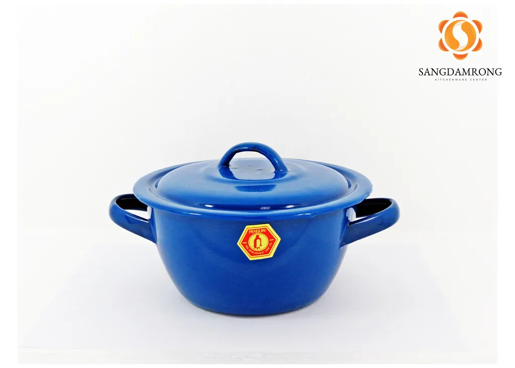 หม้อ2หูเคลือบนก 18 ซม