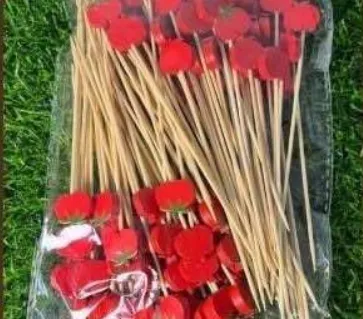 ไม้จิ้มแฟนซี 12 ซม. แบบ B - มะเขือเทศ (1*100)