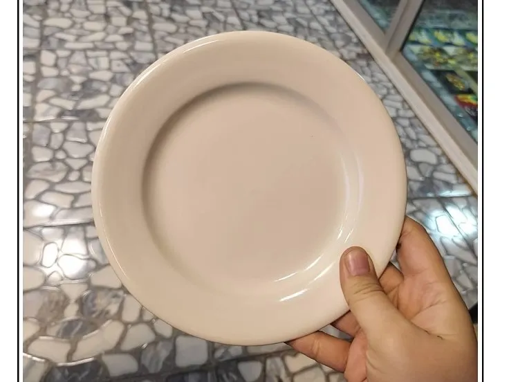 จาน TRE007 สีครีม 7.5 นิ้ว