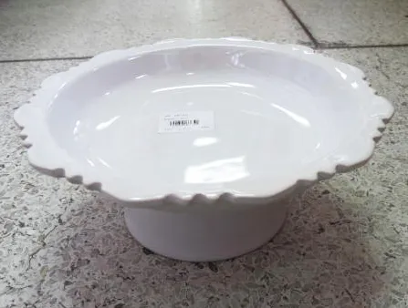 พานเชิง 6" สีขาว