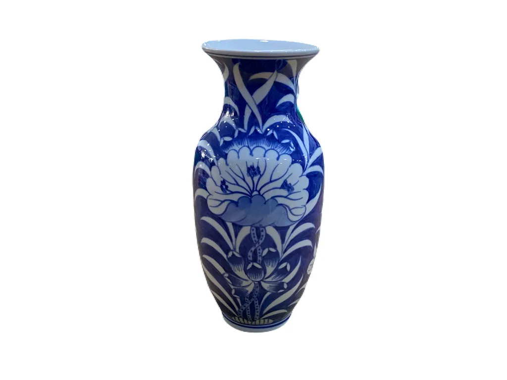 แจกันกลมลายคราม 8