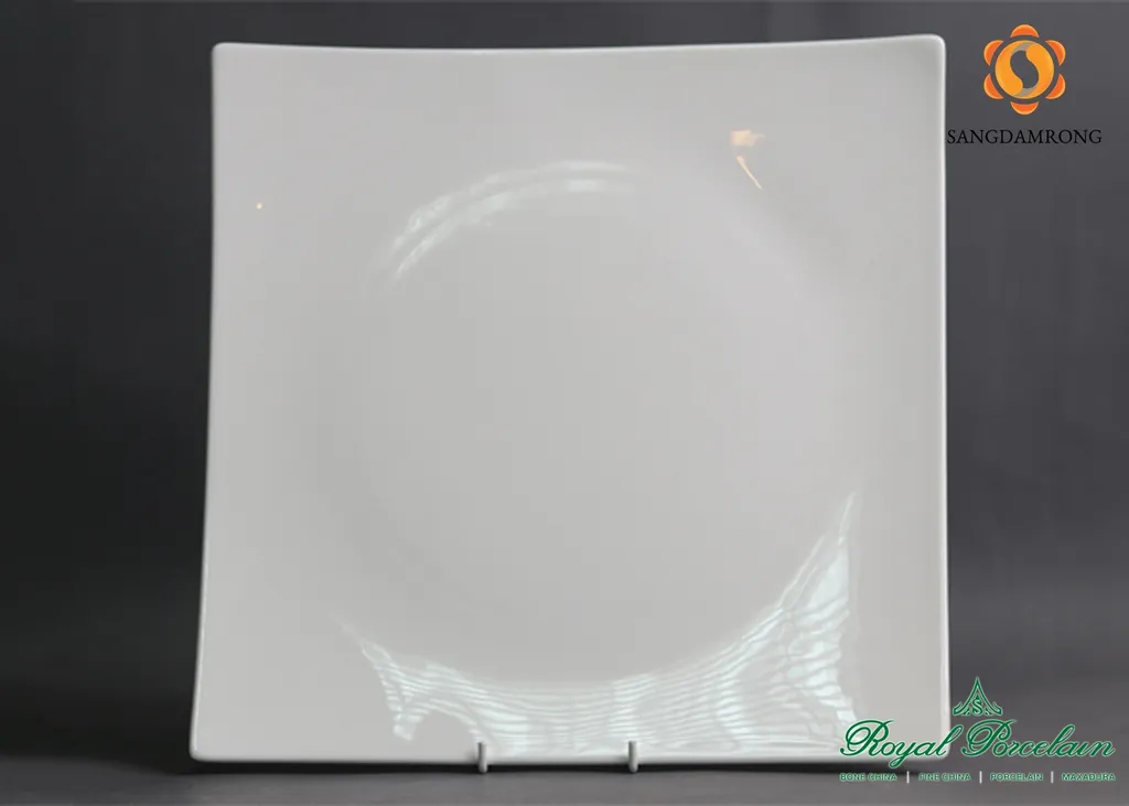 (B)#N3434 จานทรงสี่เหลี่ยม 28cm.