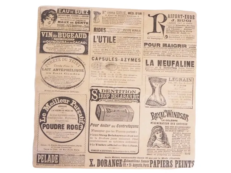 กระดาษห่อเบอร์เกอร์ นสพ.น้ำตาล12*12(1*100*20)