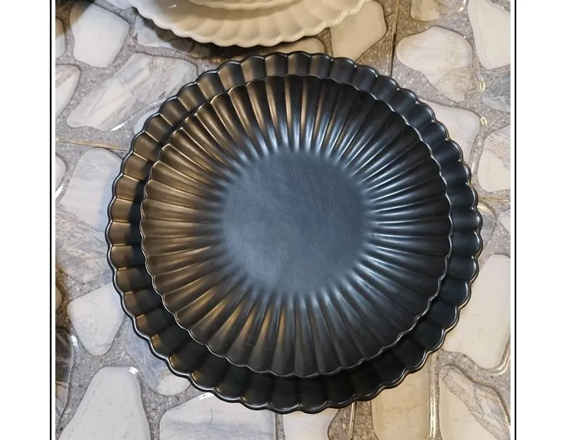 จานหยัก 10 สีดำ