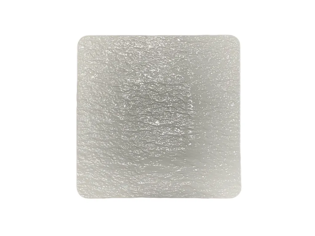 จานจตุรัสพื้นเรียบลายหินสีขาว 8.5 CRM0912