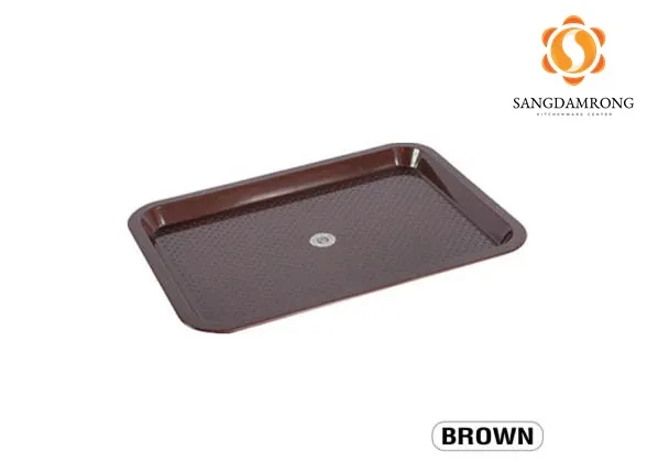 ถาดพลาสติกน้ำตาล 485 (28.7*40.3*2.2ซม)