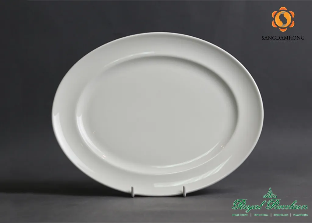 (B) #M8513 จานเปลรี 23.5cm. (1*12*48)