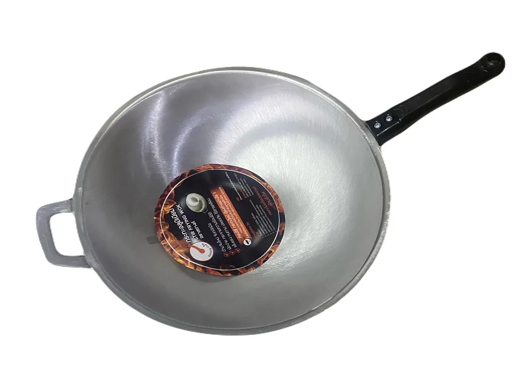 กระทะอลูมิเนียมด้ามดำ #16 ตราสตางค์(15นิ้ว)(1x30)