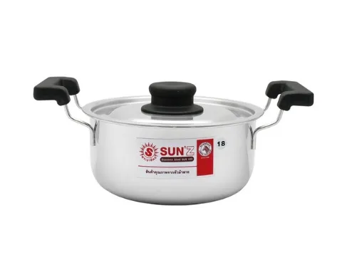 หม้อหุงต้ม 18 ซม. Sunday พระอาทิตย์ #360021 (1*12)