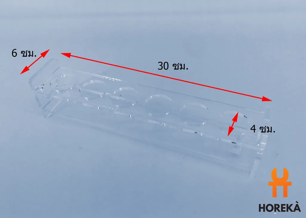 ถาดเสิร์ฟเหล้าอคิริกใส 1*6ช่อง #FJ-1750