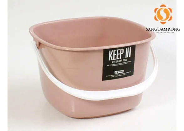 RW0969 ถังน้ำเหลี่ยม1500ml(24x24x16cm)คละสีน้ำเงิน/แดง/เขียว