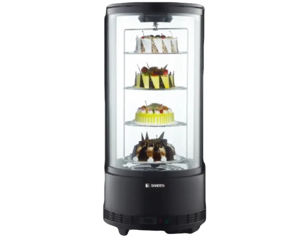 SRC-0073 ตู้เค้กทรงกลม พร้อมชั้นหมุน 200w.(50.4*50.4*106cm)