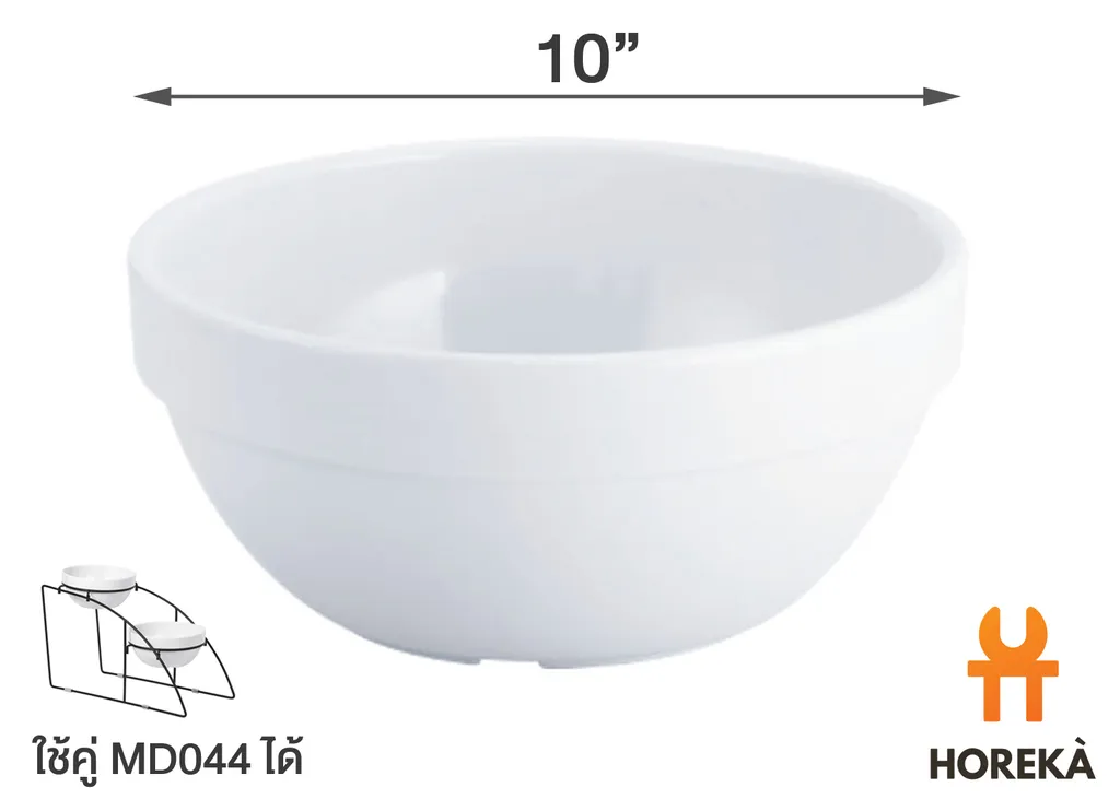 ชามกลมเมลามีน 10" #C307 (สามารถคู่ #MD044) (1*12)