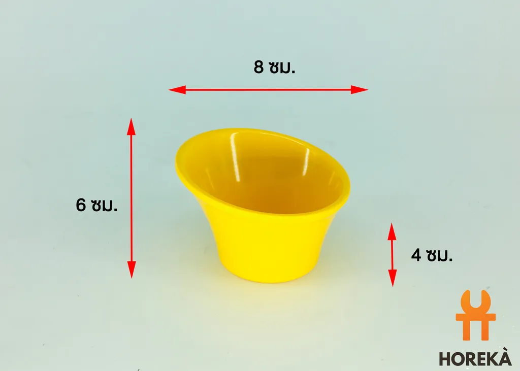 ถ้วยคานาเป้เมลามีน เหลือง 6609Y