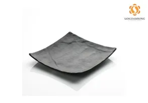 H162710 จานจัตุรัส 10 ดำ 25.8cm.